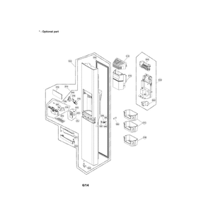 Freezer Door Diagram and Parts List for LSC22991ST 00 LG Refrigerator