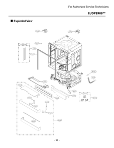 Diagram 1 Diagram and Parts List for DUAG27HN ASTESNA LG Dishwasher