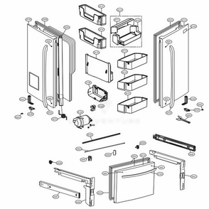 Part Location Diagram of ADD73695807 LG DOOR FOAM ASSEMBLY,REFRI