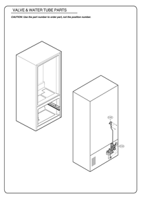Valve And Water Tube Parts Diagram and Parts List for GR-B288NSUM ASTCSE0 LG Refrigerator