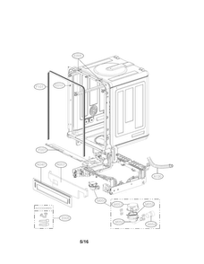 Exploded View Parts Diagram and Parts List for LDT9965BD  LG Dishwasher