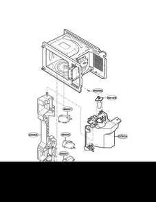 Latch Board Parts Diagram and Parts List for LTRM1240ST01  LG Microwave