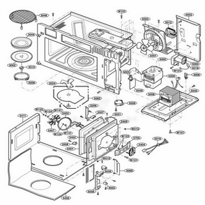 Interior Parts 1 Diagram and Parts List for 86019 ABKESEA LG Range