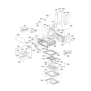 Upper Cavity Diagram and Parts List for LDG3036ST 00 LG Range