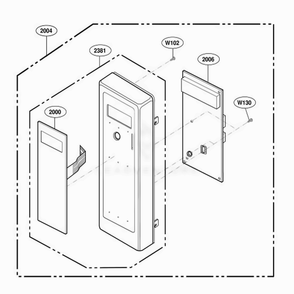 Control Panel Parts 4 Diagram and Parts List for DES11EA AGRQMTR LG Range