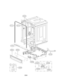 Exploded View Parts Diagram and Parts List for LDF7774ST  LG Dishwasher