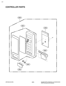 Controller Parts Diagram and Parts List for MS2040FRSE CSBESTD LG Microwave