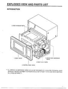 Introduction-microwave Diagram and Parts List for 68-9246  LG Microwave