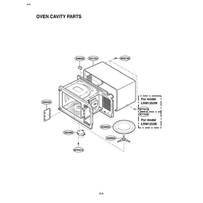 Section 1 Diagram and Parts List for LRM1250B CB1ELGA LG Microwave Oven Combo