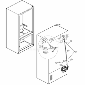 Valve And Water Tube Parts Diagram and Parts List for LMXS30776S ASTCNA5 LG Refrigerator