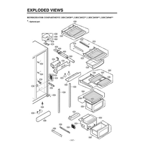 Section 3 Diagram and Parts List for LRSC26944SW ASWCLGA LG Refrigerator