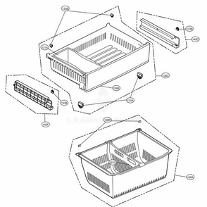 Freezer Parts Diagram and Parts List for LFC28768SB AWBCNA0 LG Refrigerator
