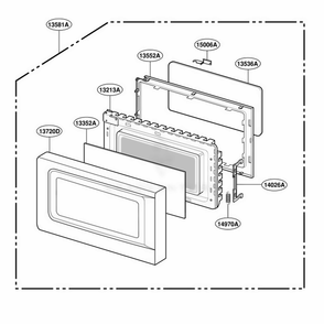 Part Location Diagram of 3720W0D183C LG PANEL,DOOR