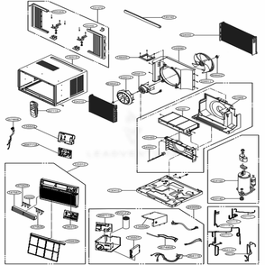 Main Diagram and Parts List for LW1216ER AT1AHDP LG Air Conditioner