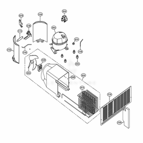 Mechanical Compartment Diagram and Parts List for LSSB2692ST ASTCNA2 LG Refrigerator