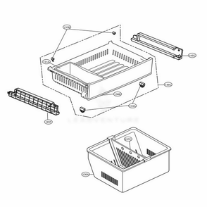 Freezer Parts Diagram and Parts List for LFXS24626D ASBCNA1 LG Refrigerator