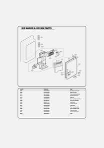 Ice Maker And Ice Bin Parts Diagram and Parts List for GR-J268LSTM ASTCSE1 LG Refrigerator