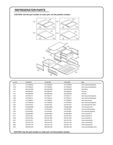 Refrigerator Parts Diagram and Parts List for GR-J298LSXM ANSCSE1 LG Refrigerator