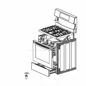 Main Diagram and Parts List for LRG3061ST FS1ELGA LG Wall Oven
