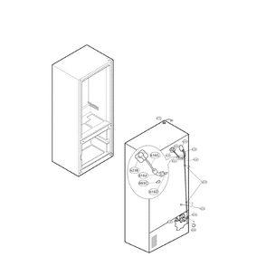 Ice And Maker Diagram and Parts List for LFX25961ST 00 LG Refrigerator
