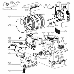 Drum And Motor Assembly: Electric Type Diagram and Parts List for 81392 ABWESEU LG Dryer