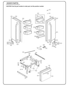 Door Parts Diagram and Parts List for GR-B318LQTM ANSCSE2 LG Refrigerator