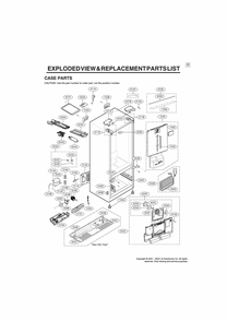 Case Parts Diagram and Parts List for GR-F298NKSH ASBCNA2 LG Refrigerator