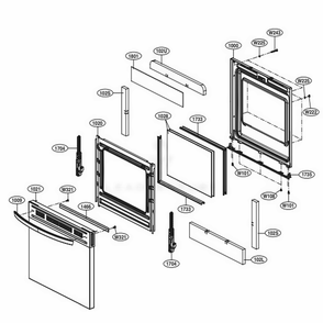 Door Parts Diagram and Parts List for LRGL5823S FSTELGA LG Range