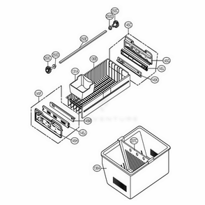 Freezer Parts Diagram and Parts List for 71083 AST6SER LG Refrigerator