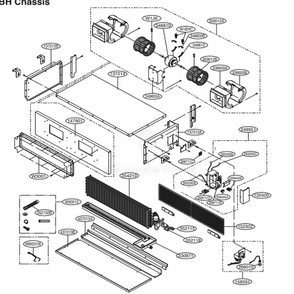 Bh Chassis Diagram and Parts List for ARNU183BHA4 ANWALUS LG Air Conditioner