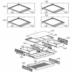 Refrigerator Parts Diagram and Parts List for LFX28978SW ASWCNA4 LG Refrigerator
