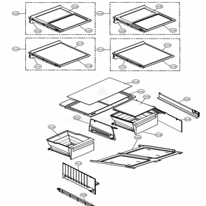 Refrigerator Parts Diagram and Parts List for 72483 ASTCSE1 LG Refrigerator