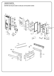 Door Parts Diagram and Parts List for GR-J288NSJM ASTCSE0 LG Refrigerator