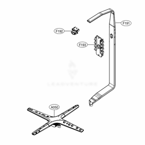 Water Guide Assembly Diagram and Parts List for 14673 ASTESEU LG Dishwasher