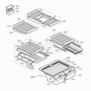 Refrigerator Parts Diagram and Parts List for LRFD22850ST ASTCGSZ LG Refrigerator