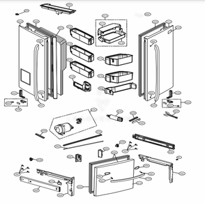Part Location Diagram of ABQ72940019 LG CASE ASSEMBLY,PCB