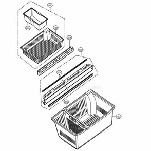 Freezer Parts Diagram and Parts List for 71072 ASWCSE4 LG Refrigerator