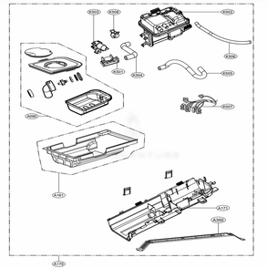 Guide Assembly Diagram and Parts List for DLEX5680V ASSEEUS LG Washer