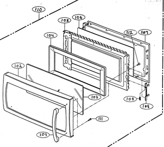 Part Location Diagram of 3213W0A003A LG Frame Assembly,Door
