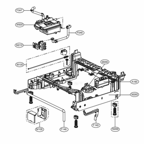 Base Assembly Diagram and Parts List for LSDF9969BD ABDEEUS LG Dishwasher
