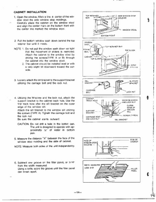 Cabinet Installation Diagram and Parts List for GA-1834FC  LG Air Conditioner