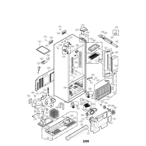 Case Diagram and Parts List for LFX21971ST 00 LG Refrigerator