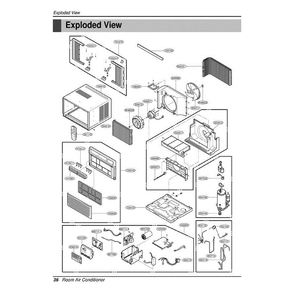 Section Diagram and Parts List for LWHD1200FR AWYAHDP LG Air Conditioner