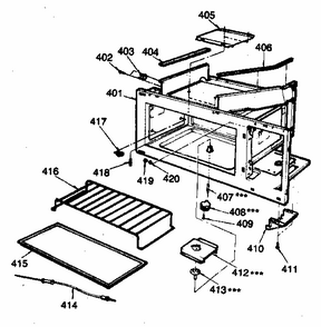 Cavity Parts Diagram and Parts List for 7218815180  Kenmore Microwave