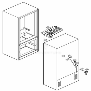 Ice Maker Parts Diagram and Parts List for LFD22786SB AWBCNA1 LG Refrigerator