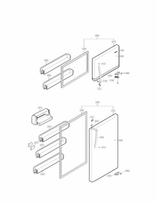 Door Parts Diagram and Parts List for 79568032211  Kenmore Refrigerator
