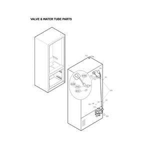 Valve And Water Diagram and Parts List for LFX31925ST 03 LG Refrigerator