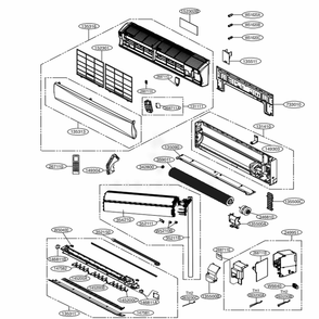 Part Location Diagram of AEB73704814 LG GRILLE ASSEMBLY,FRONT(INDOOR)