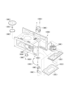 Interior Parts Diagram and Parts List for MV1604SBQ01  LG Microwave