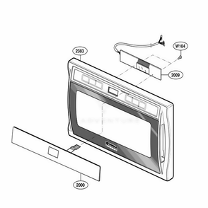Controller Parts Diagram and Parts List for 62365 ASLESEA LG Range